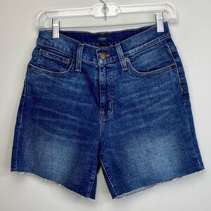 J.Crew High rise Jean raw hem shorts size 24
